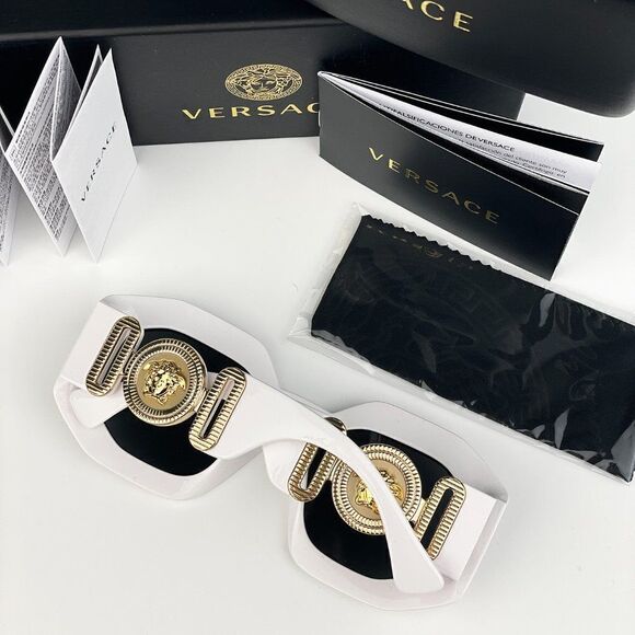 NEW Versace VE4424U 314/87 MAXI MEDUSA BIGGIE White Gray Irregular Sunglasses main image 5